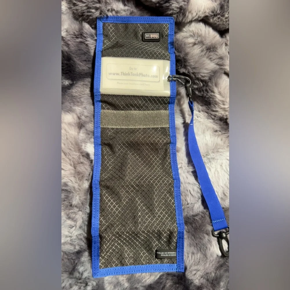 Blue & Black ThinkTankPhoto Memory Case SD Pixel Pocket Rocket w strap